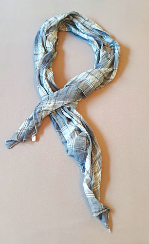 Damen tuch schal kariert blau - damen,