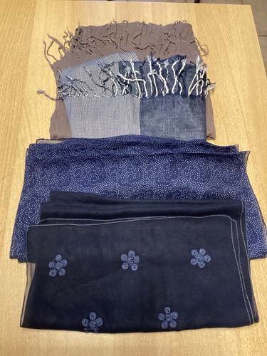 Schals blau braun teilweise - 4,